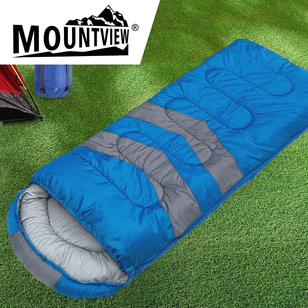 Mountview Single Sleeping Bag Bags Outdoor Blue-1942352890593153030