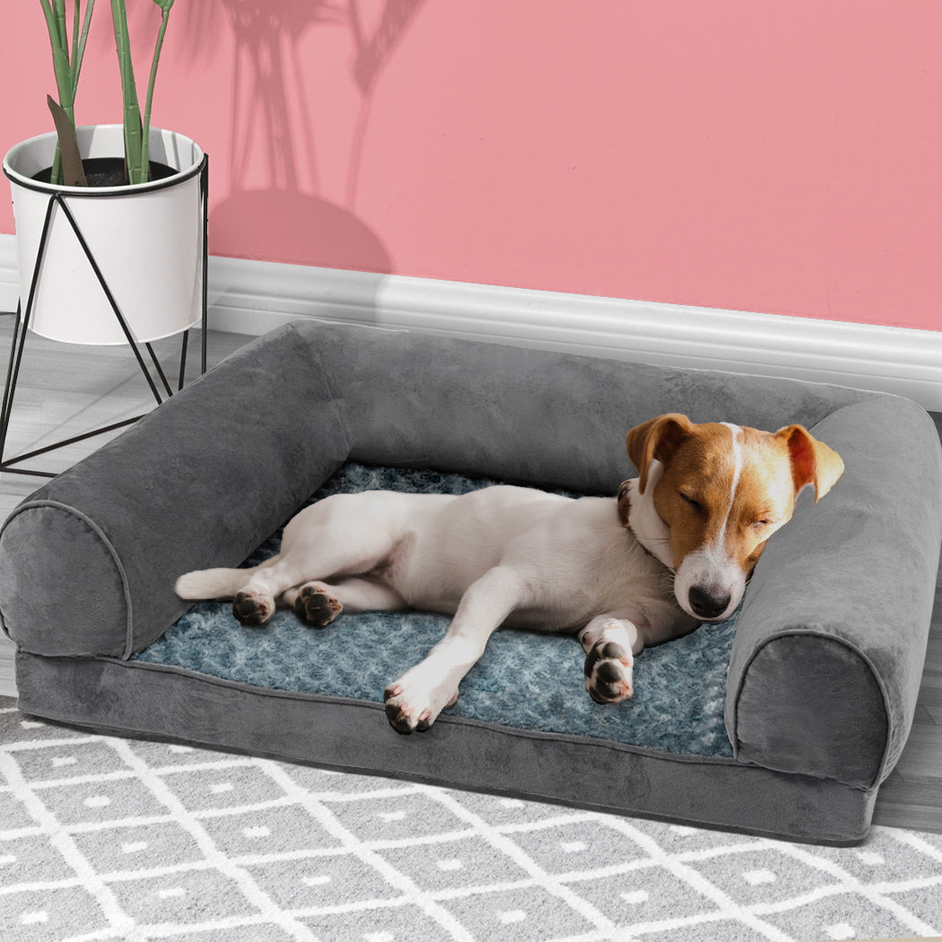 PaWz Pet Bed Sofa Dog Beds Bedding Soft M Grey Medium-1942353067563421702