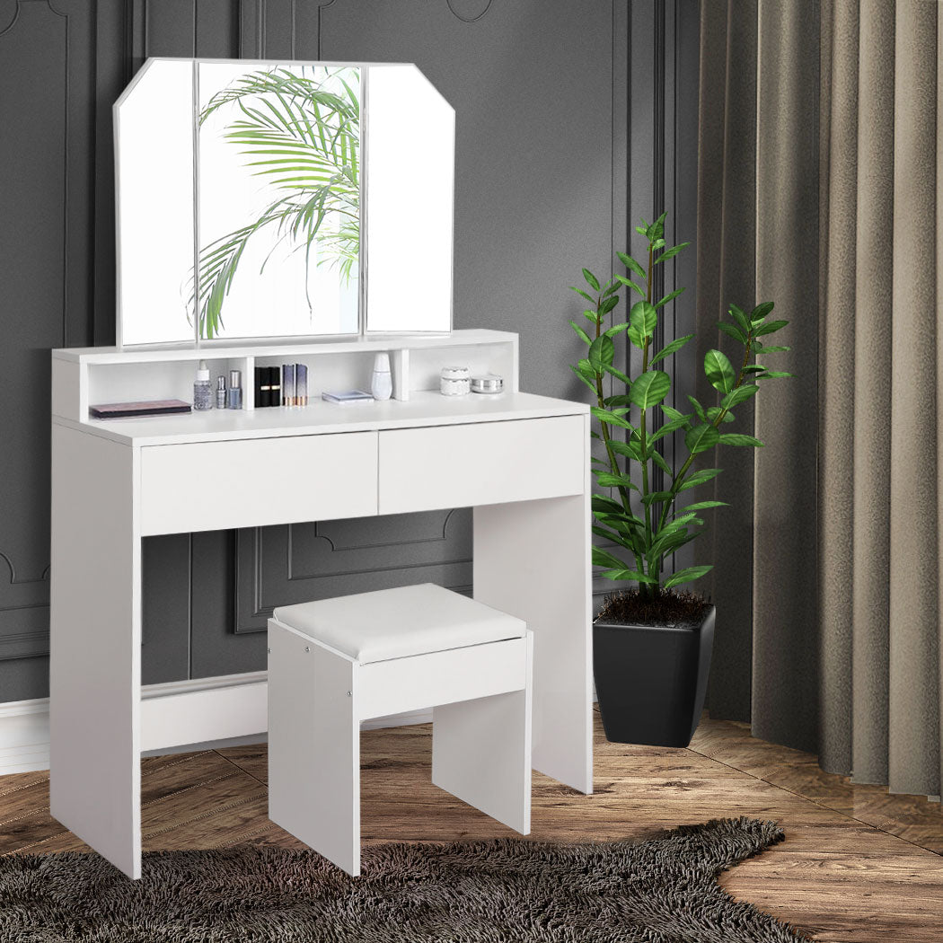 Levede Dressing Table Stool Foldable-1919892821096140806