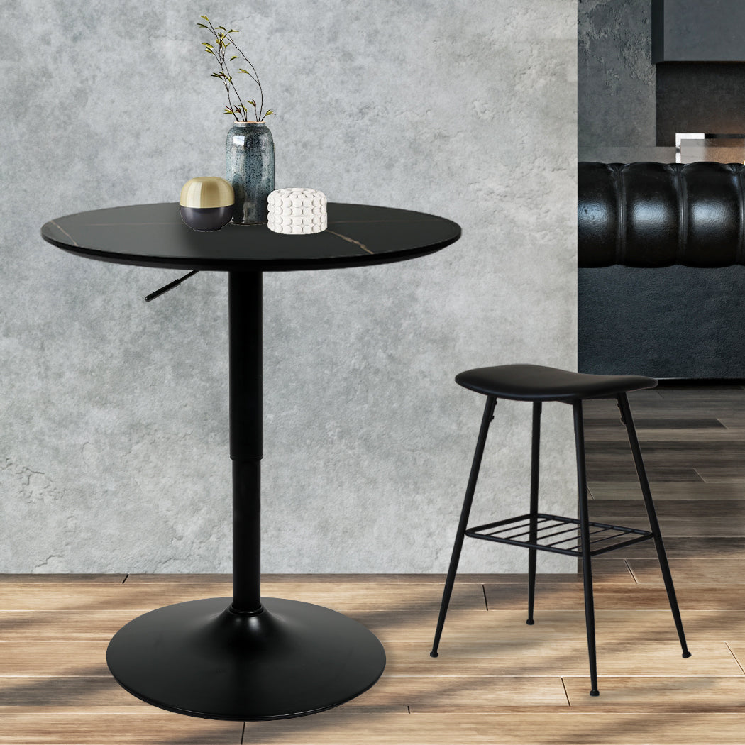 Levede Bar Table Swivel Gas Lift Counter Black-1910113294966984710