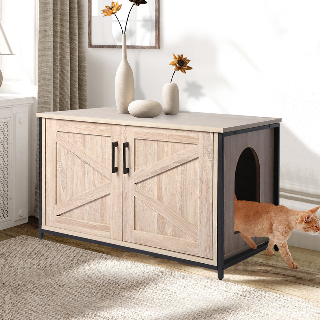 PaWz Enclosed Cat Litter Cabinet Box-1942352743071092742