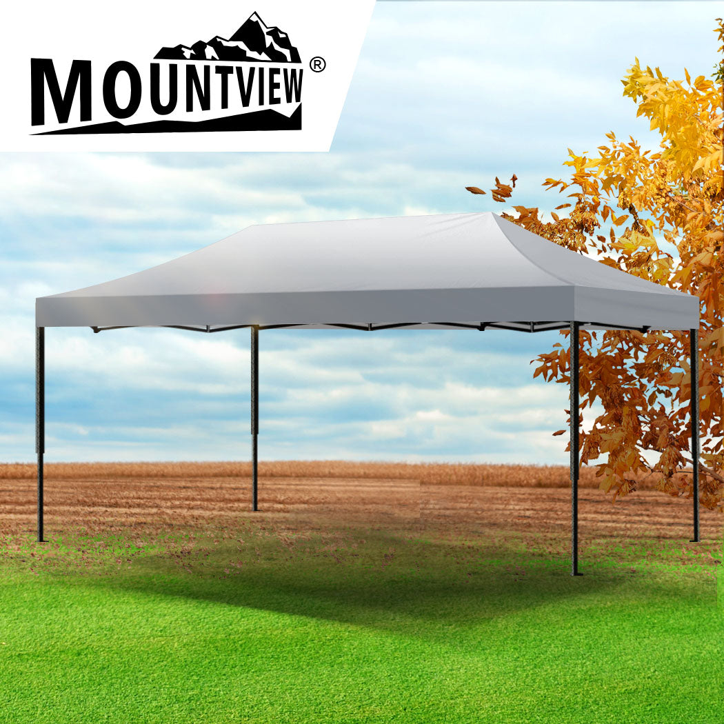Mountview Gazebo Tent 3x6 Outdoor Marquee Black-1942353792452399110