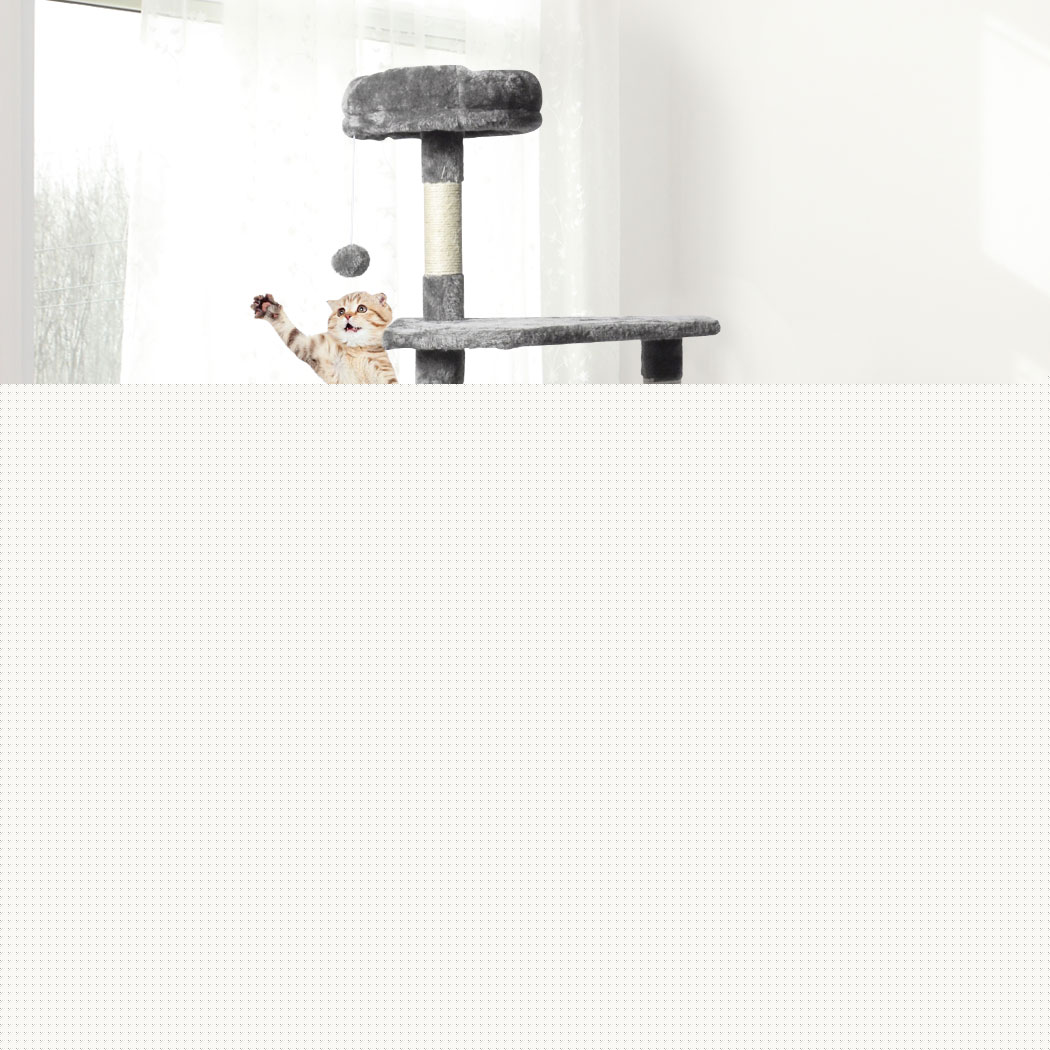 PaWz 130cm Cat Tree Toy Scratching Post Grey-1942353259566075910