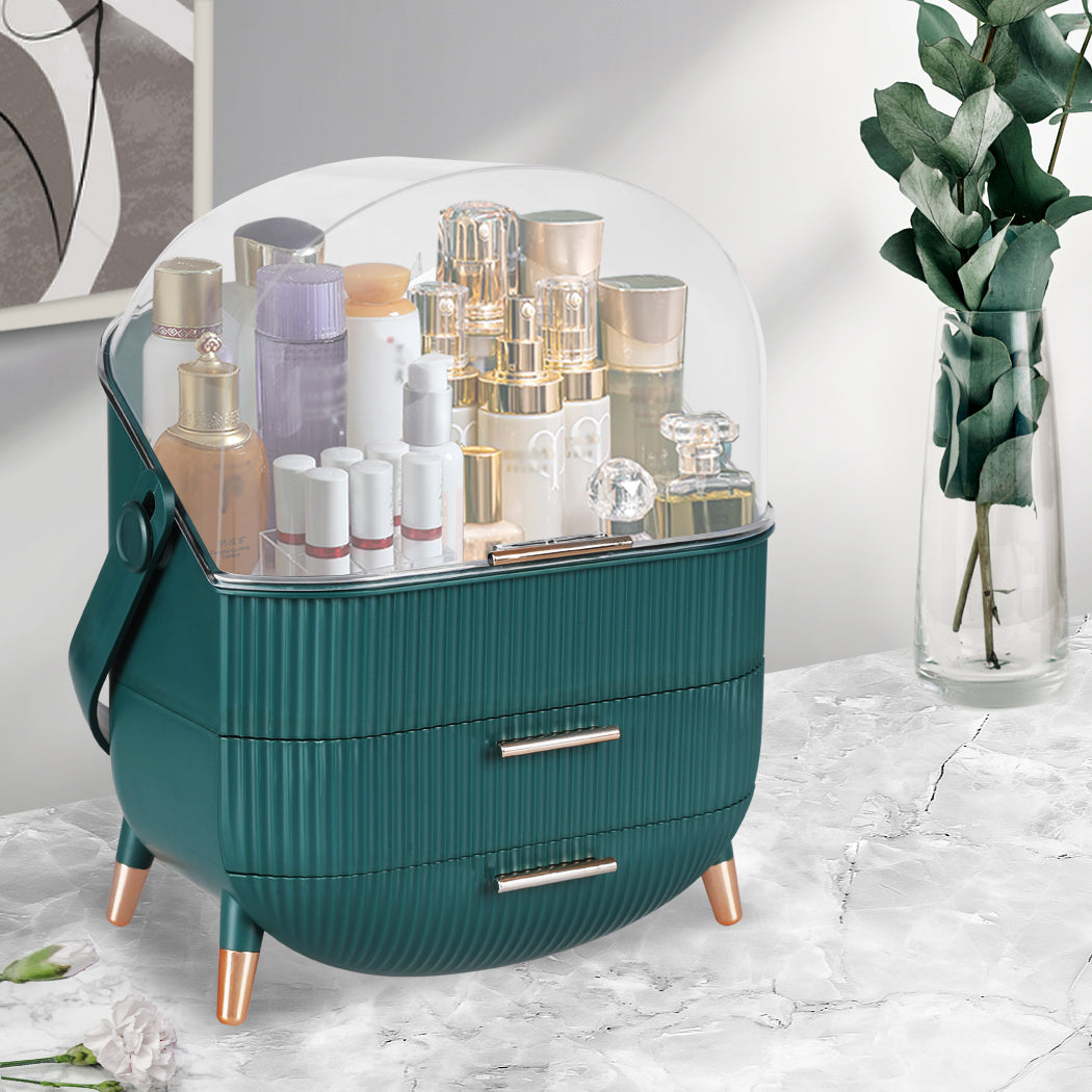Makeup Storage Case Cosmetic Organiser Green-1942353091865219078
