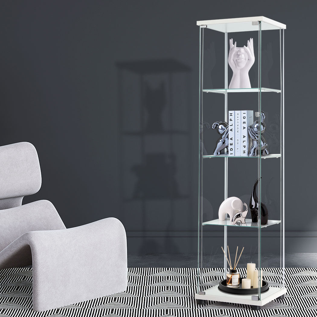 Stacked Display Cabinet Tempered Glass White-1917016730077630470