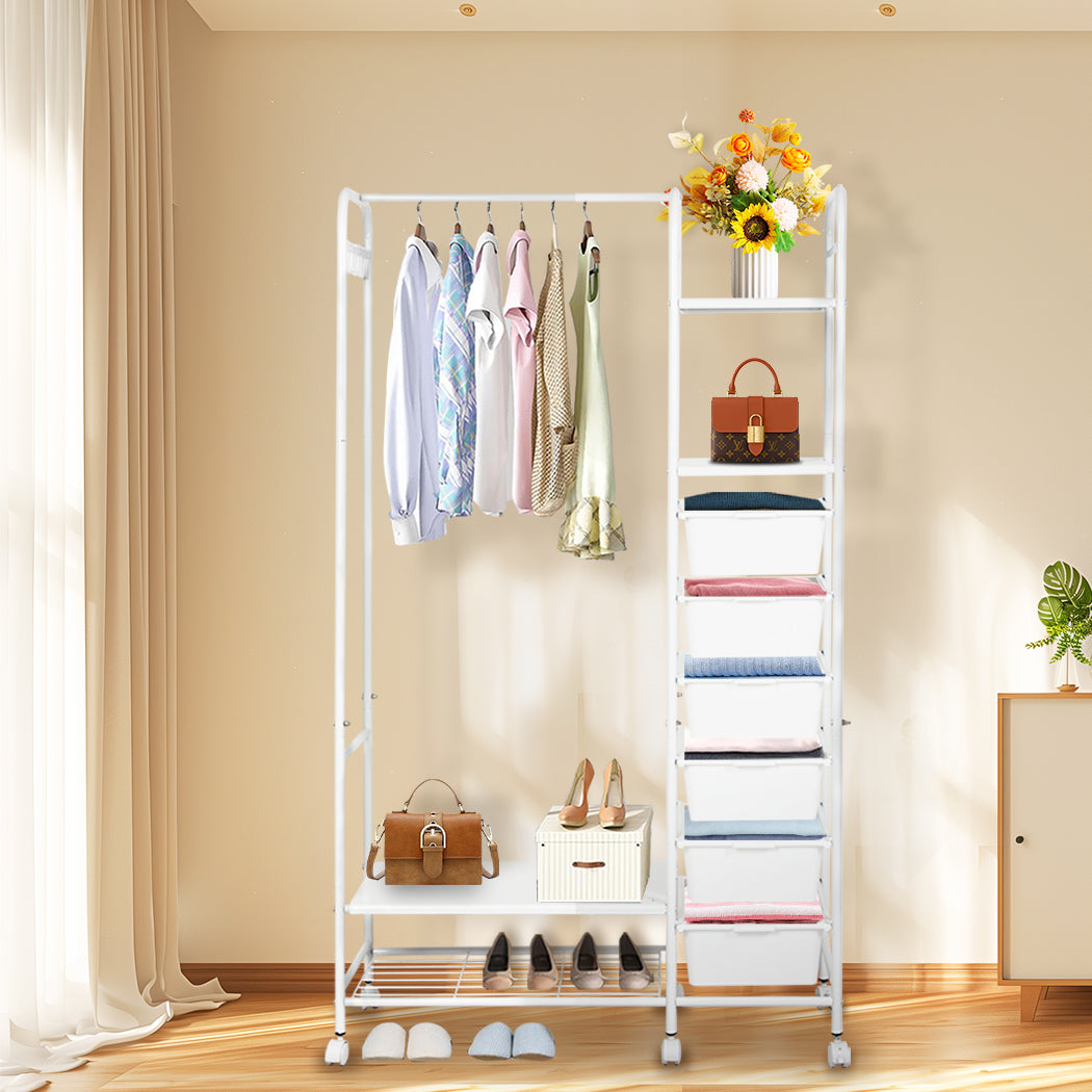 Levede 94CM Clothes Rack Stand Heavy Duty Hanging-1942353709476483078