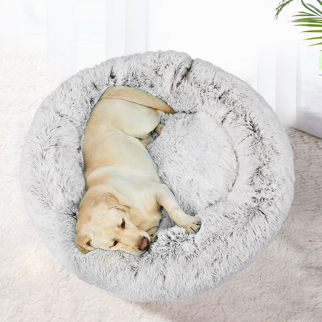 PaWz Pet Bed Cat Dog Donut Nest Calming M Coffee Medium-1942353070608486406