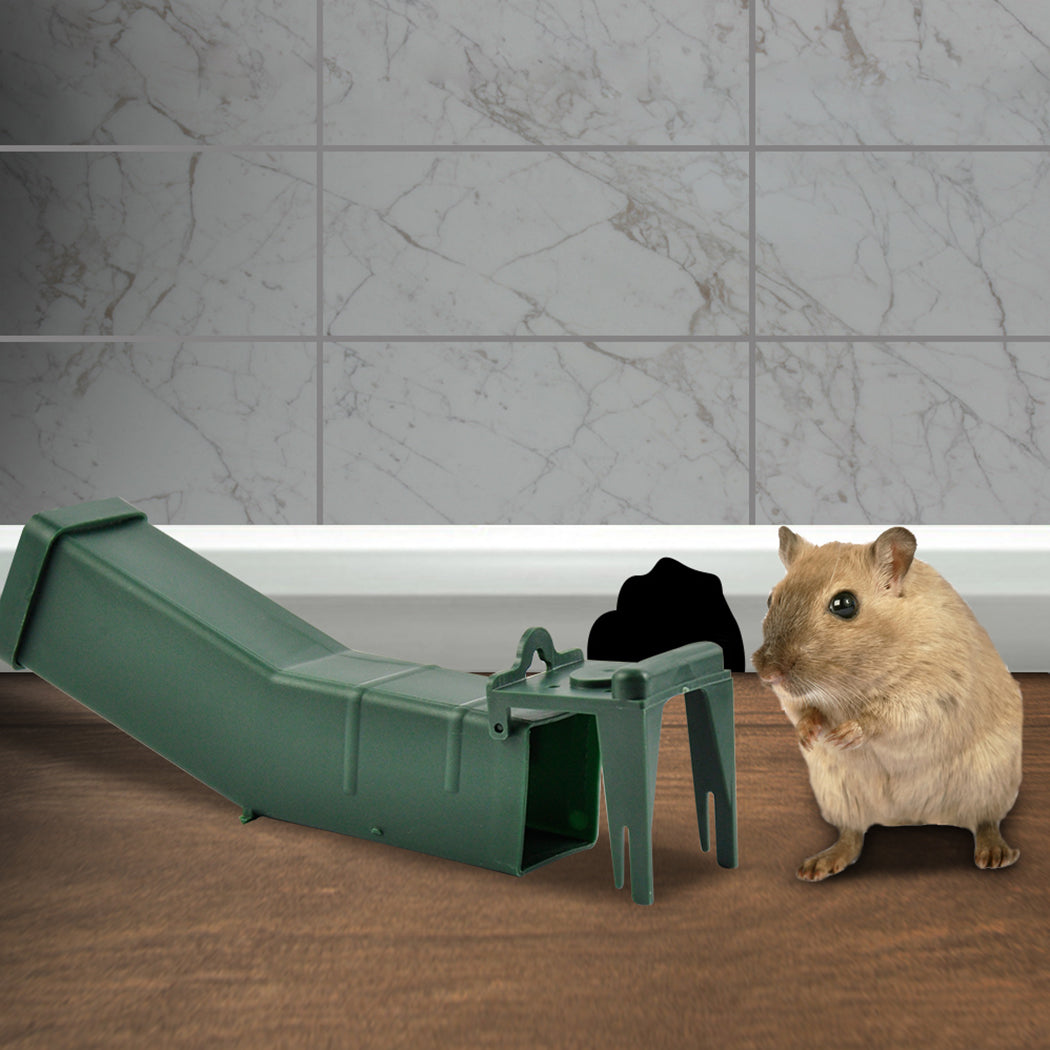 4x Mouse Trap Cage Catch Capture Mice Green Small-1942352776063488006