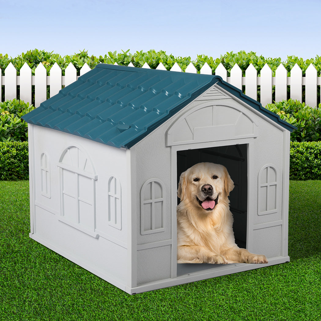 PaWz Dog Kennel Outdoor Indoor Pet Plastic L Blue-1942353083266895878