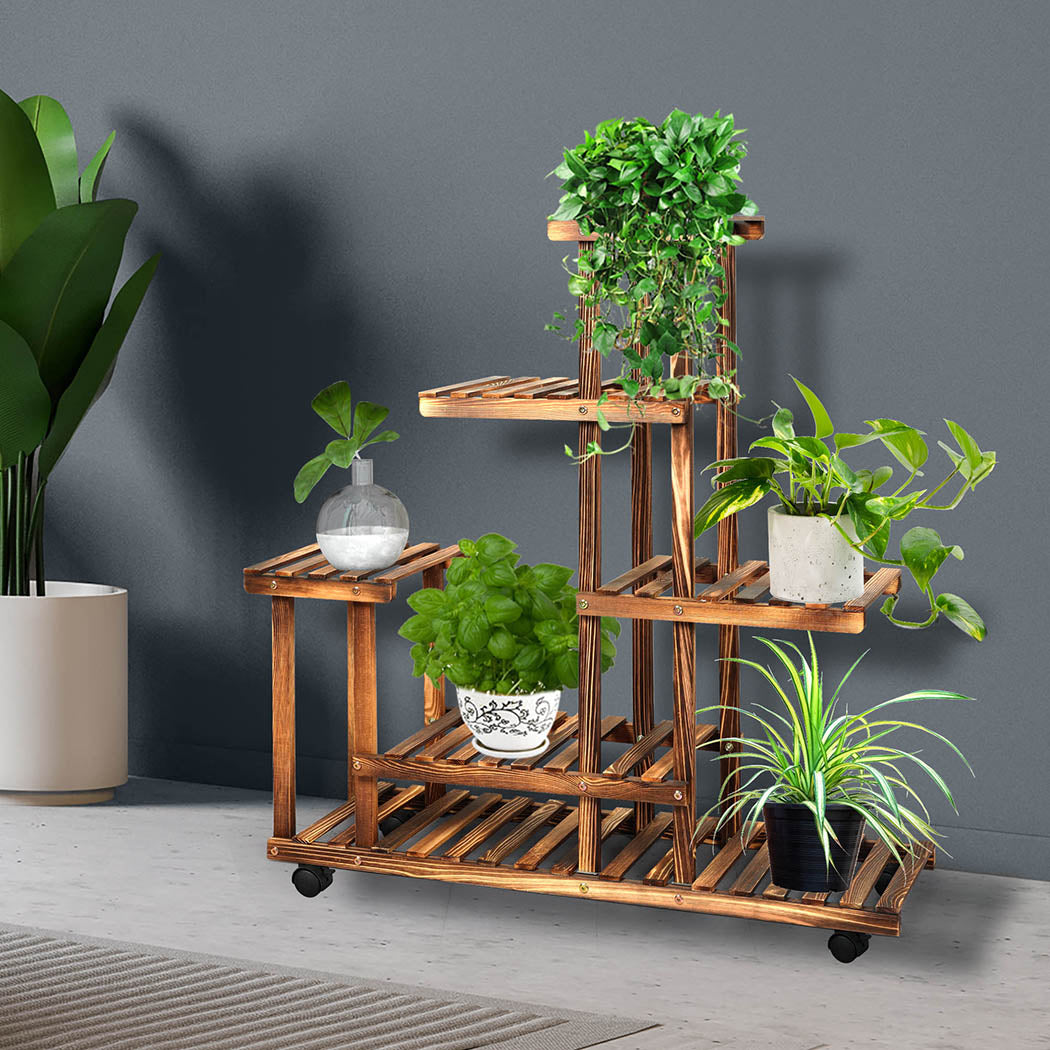 Levede 5-Tier Plant Stand Wood Wooden-1942353761452298246