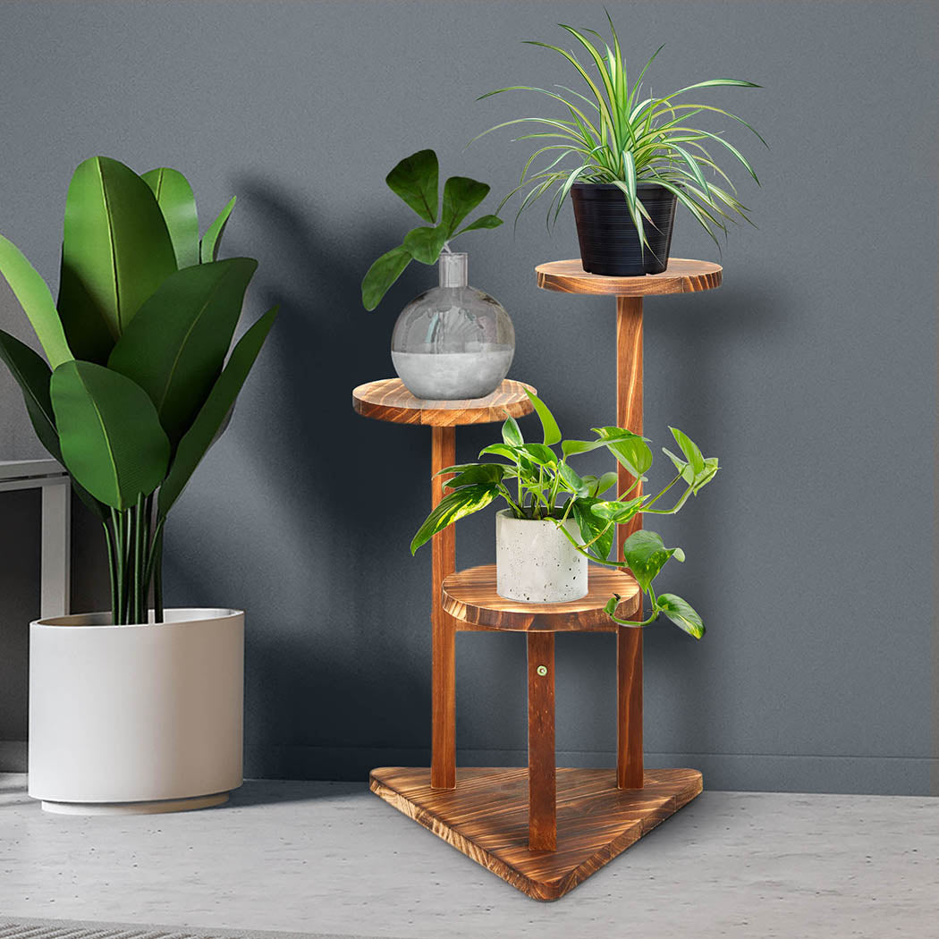 Levede 3-Tier Plant Stand Wood Wooden-1942353759548084230