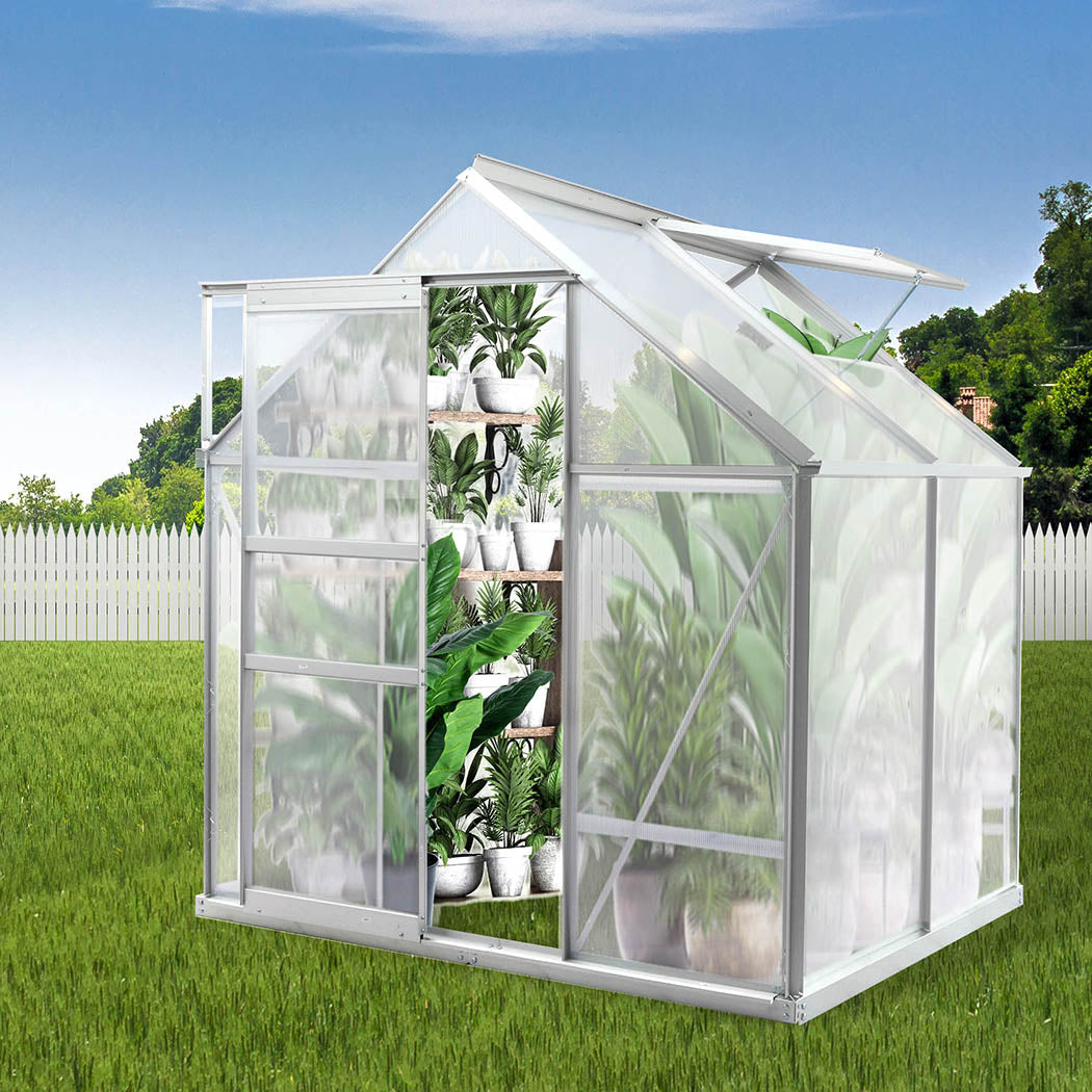 Lambu Greenhouse Aluminium Walk In Green-1942353762198884360