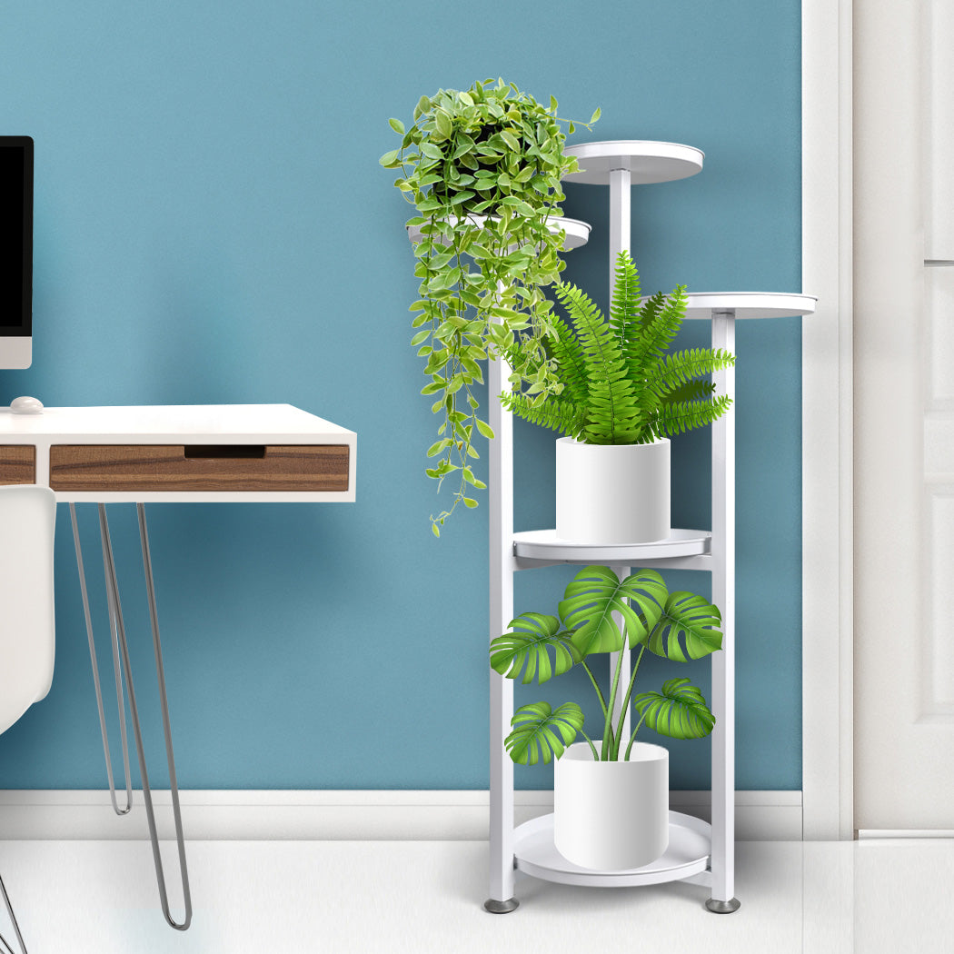 Levede Plant Stand Outdoor Indoor Flower White Medium-1942352904056868871