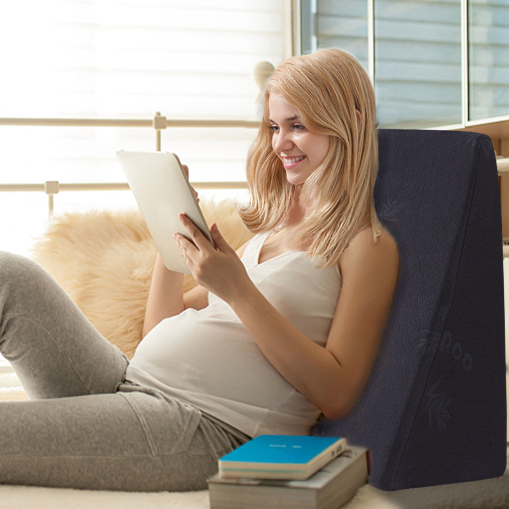 Cool Gel Memory Foam Bed Wedge Pillow-1942353652727549960