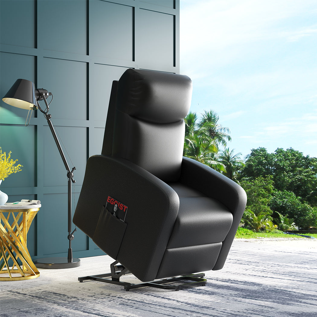 Levede Electric Massage Chair Recliner Black-1910112921929781254