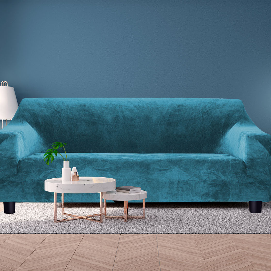 Marlow Sofa Covers 4 Seater High Stretch Green Agate Green-1942353793329008646