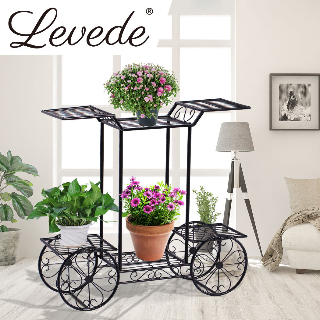 2x Levede Plant Stand Outdoor Indoor Gold-1942353737674788871