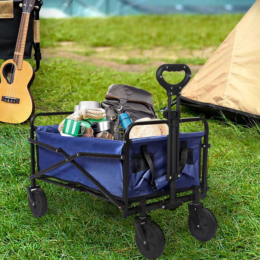 Lambu Garden Trolley Cart Foldable Picnic Blue-1942353759099293703