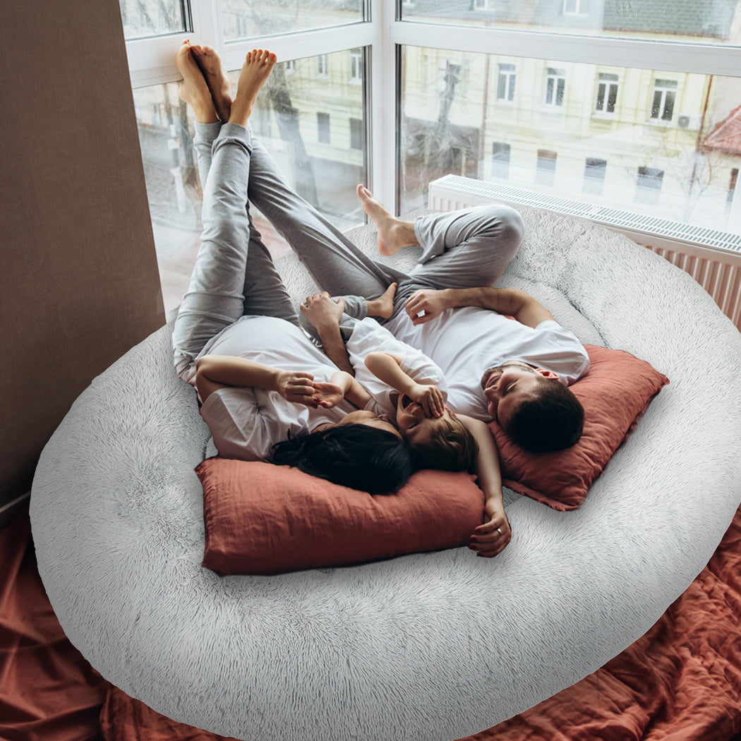 TheNapBed 1.8m Human Size Pet Bed Fluffy Grey-1942352750591479815