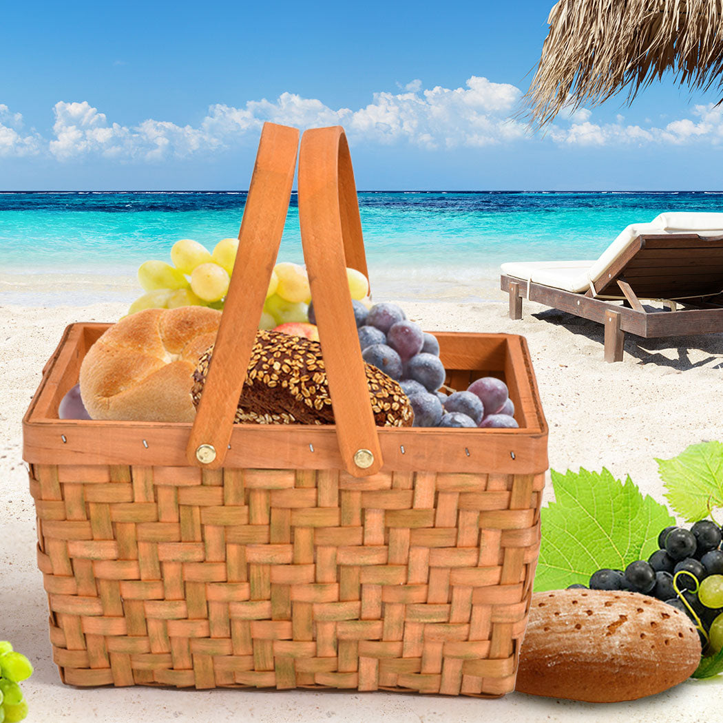 Picnic Basket Baskets Outdoor Deluxe-1942353784445472774