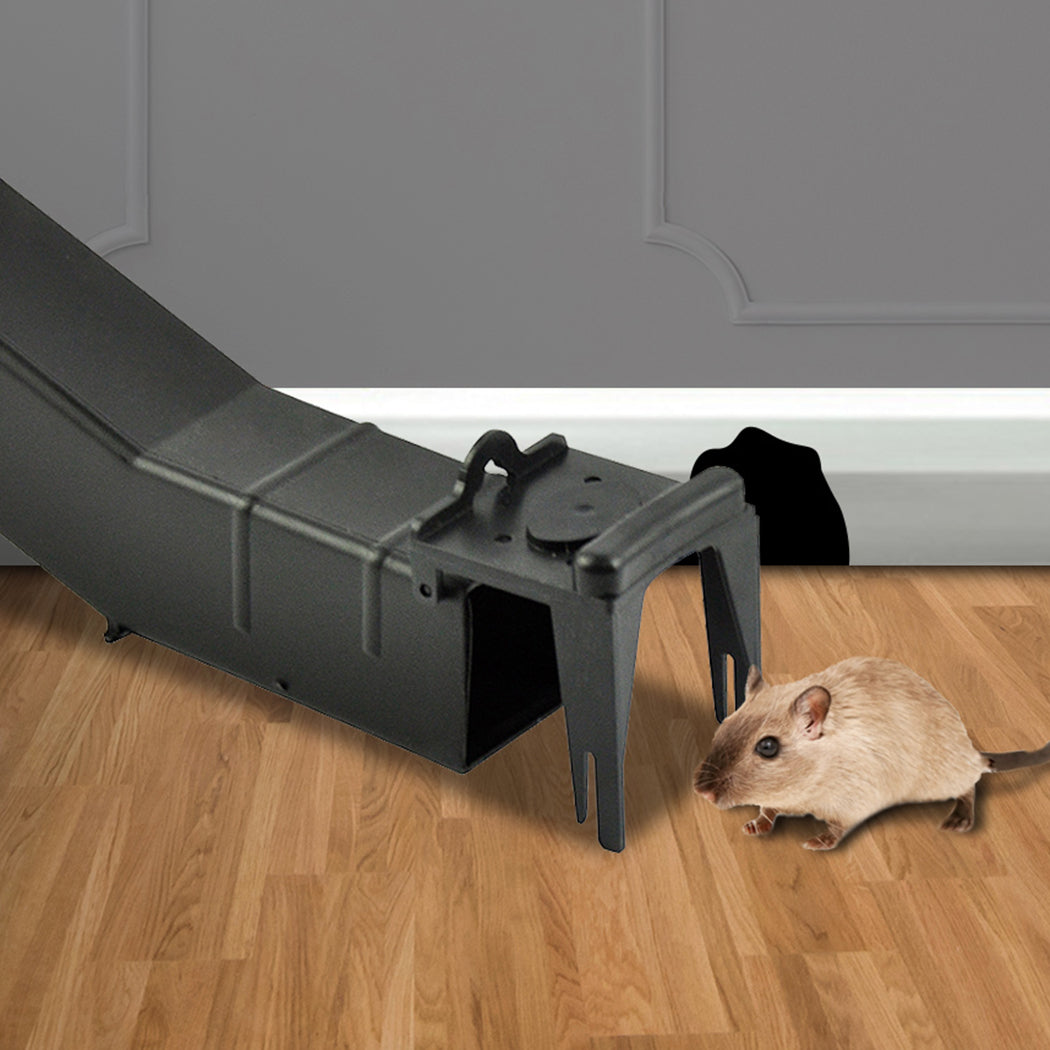 4x S Mouse Trap Cage Catch Capture Mice Black Small-1942352775891521543