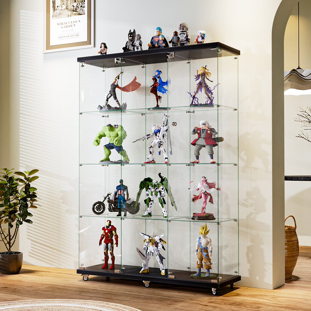 Stacked 169cm Tall Glass Display Cabinet 4 Tier-1917016714055389191