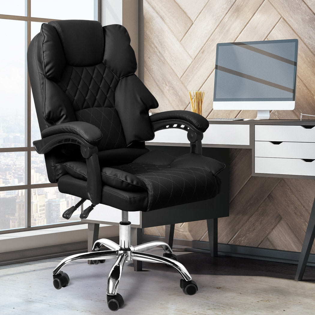 Levede Gaming Chair Office Computer Black No Footrest-1910112922533761031