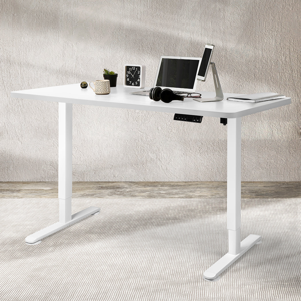 Levede Motorised Standing Desk Adjustable 140cm White 1000x 1MM-1910112997842489351