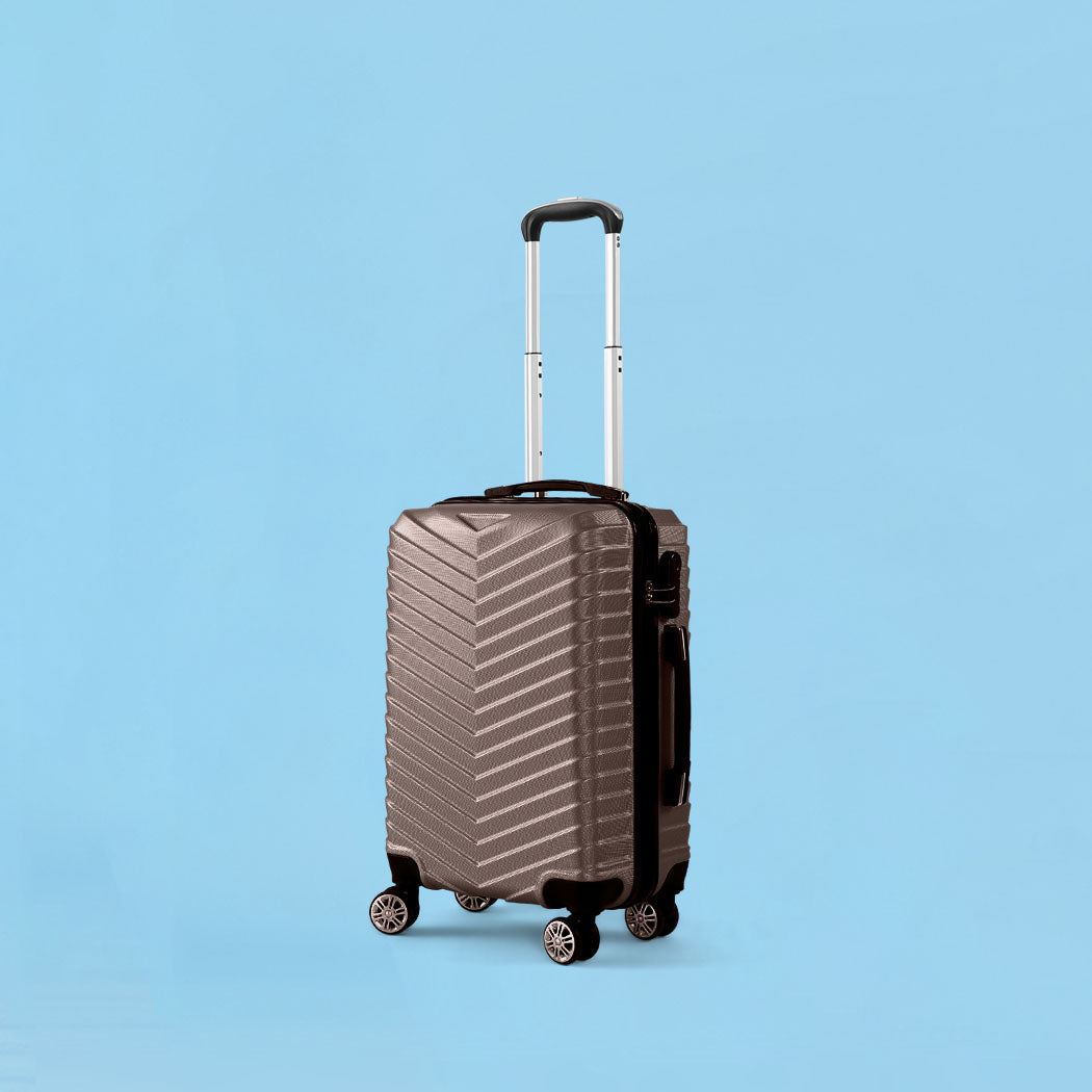 Slimbridge 20" Carry On Travel Luggage Coffee 20 inch-1942352930434846727
