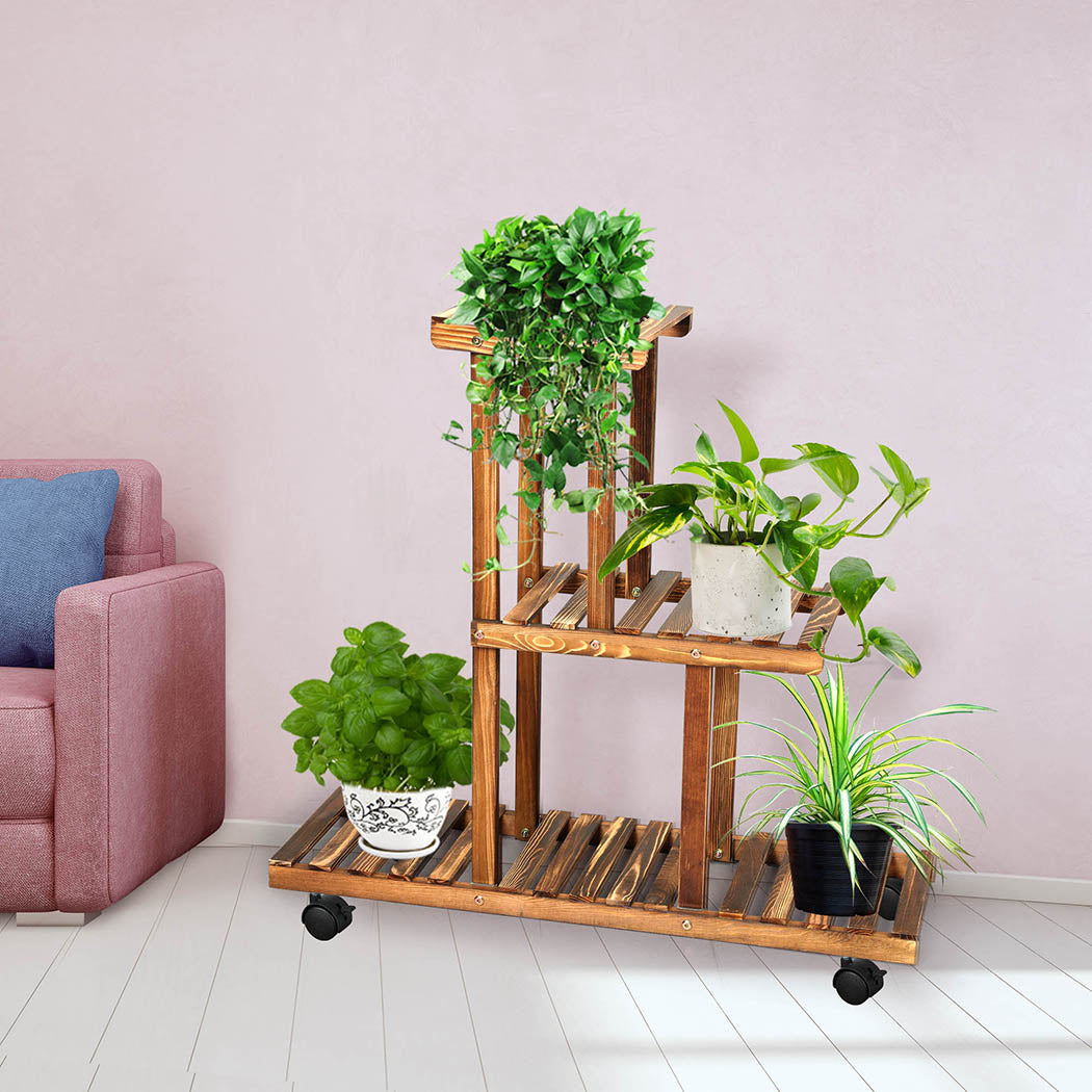 Levede 3-Tier Plant Stand Wood Wooden-1942353761037062151