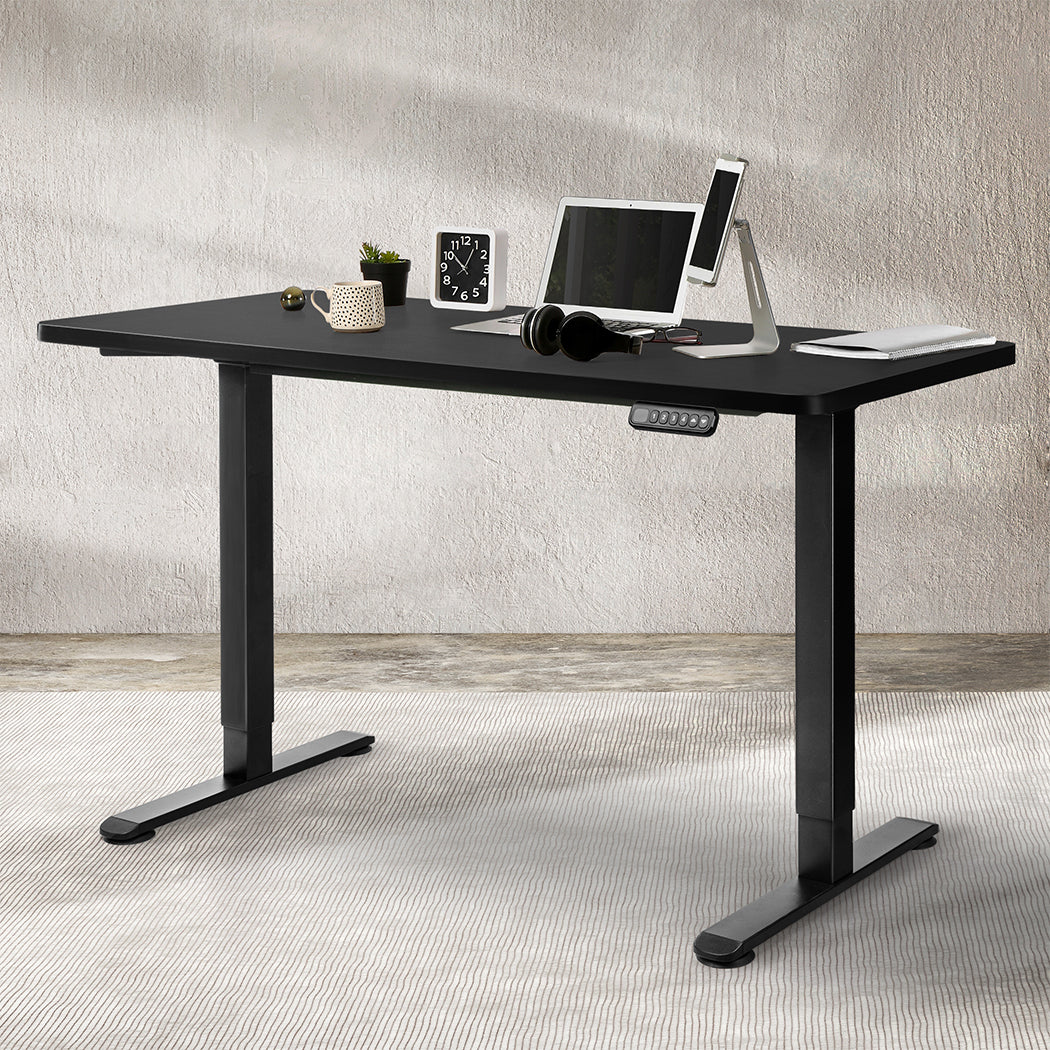 Levede Motorised Standing Desk Adjustable 140cm Black 1000x 1MM-1910112994285719559
