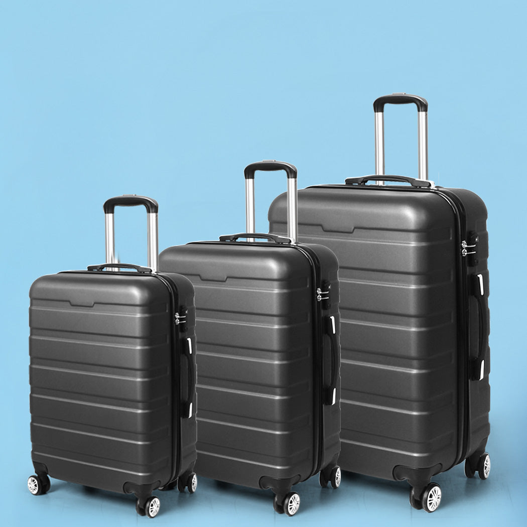Slimbridge 3PC Luggage sets Suitcase Dark Grey-1942352940874469383