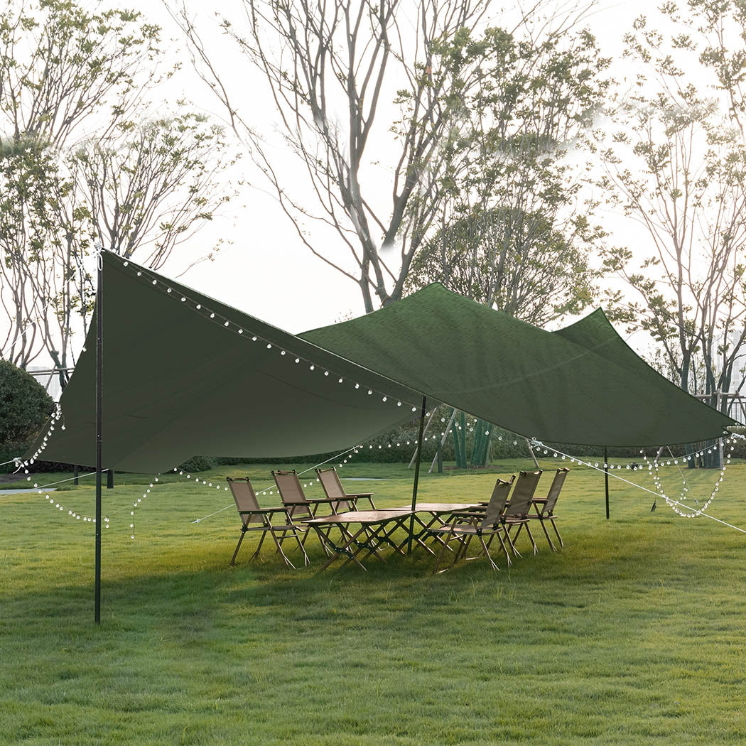 Polyester Canvas Tarp Tarpaulin Sun 2x2 Meter-1942353767794085895