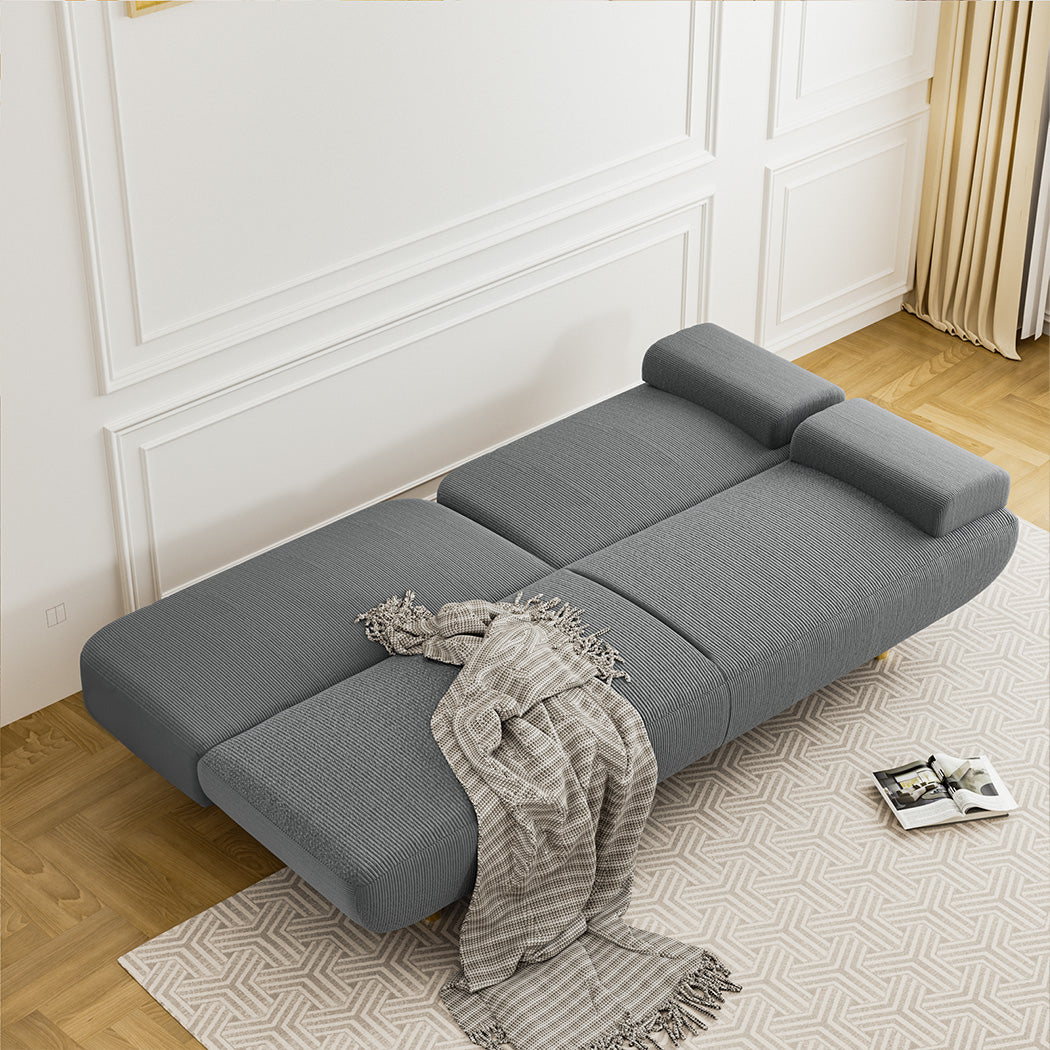 LEVEDE  CONVERTIBLE SOFABED WITH USB CHARGE AND SIDE TABLE-1937319787348758534