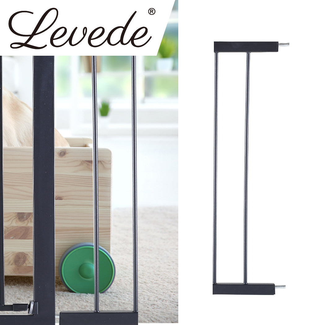 Levede Baby Safety Gate Adjustable Pet Black 10cm Extension-1910113186946879495