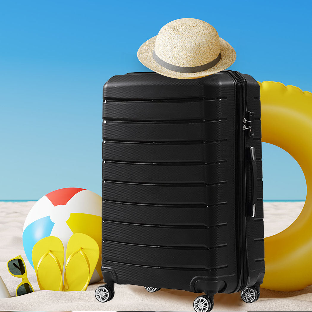 28" Travel Luggage Carry On Expandable Black-1942352930929774599