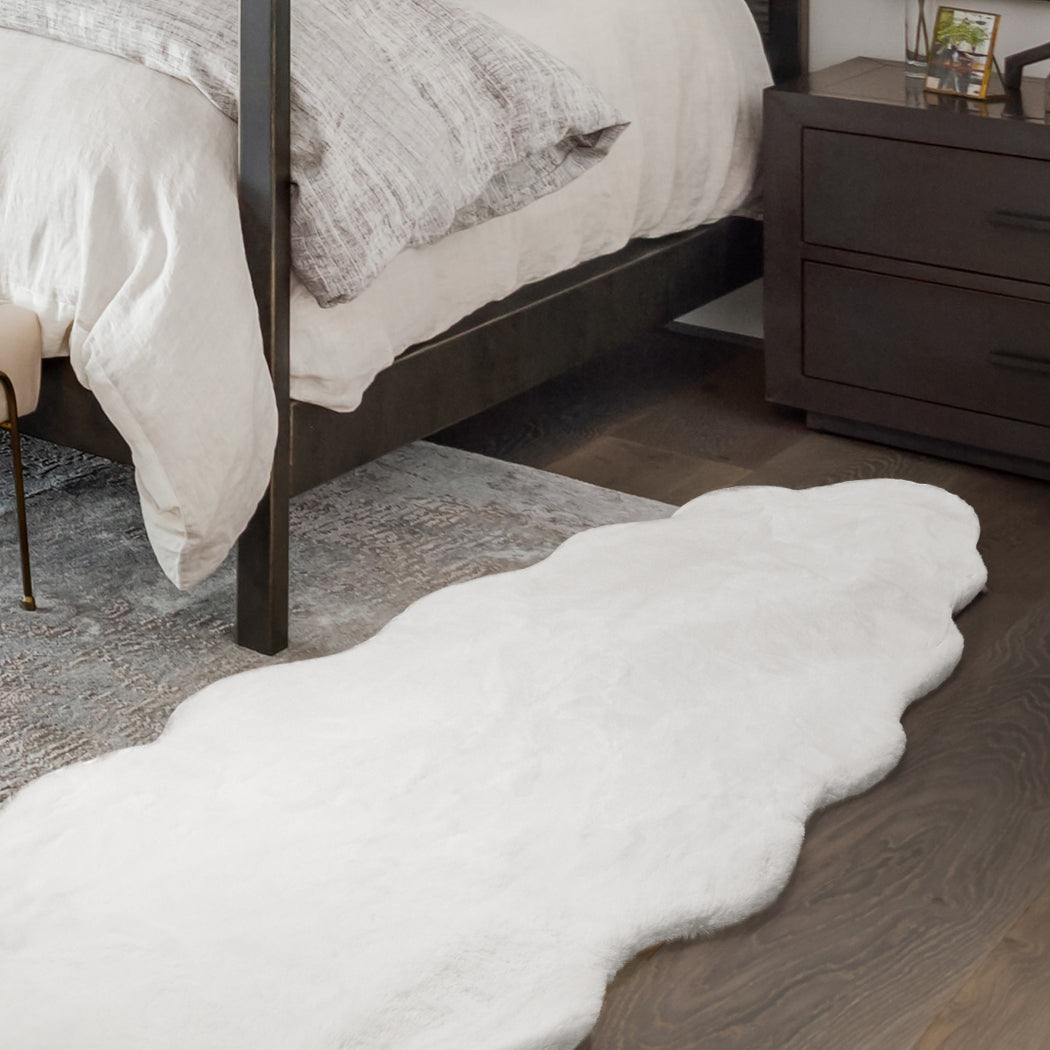 Marlow Floor Rug Area Rugs Cloud Fluffy 80X200cm White-1942353171095621638