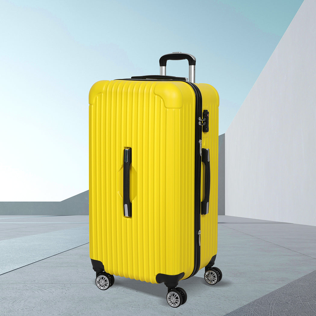 Slimbridge 28"Trunk Luggage Travel Suitcase Yellow 28 inch-1942352946146709511