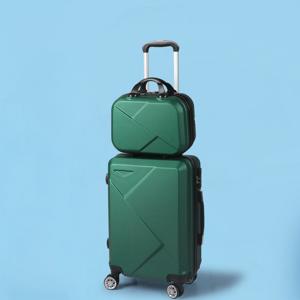 Slimbridge 2pcs 20"Travel Luggage Set Green-1942352931789606919