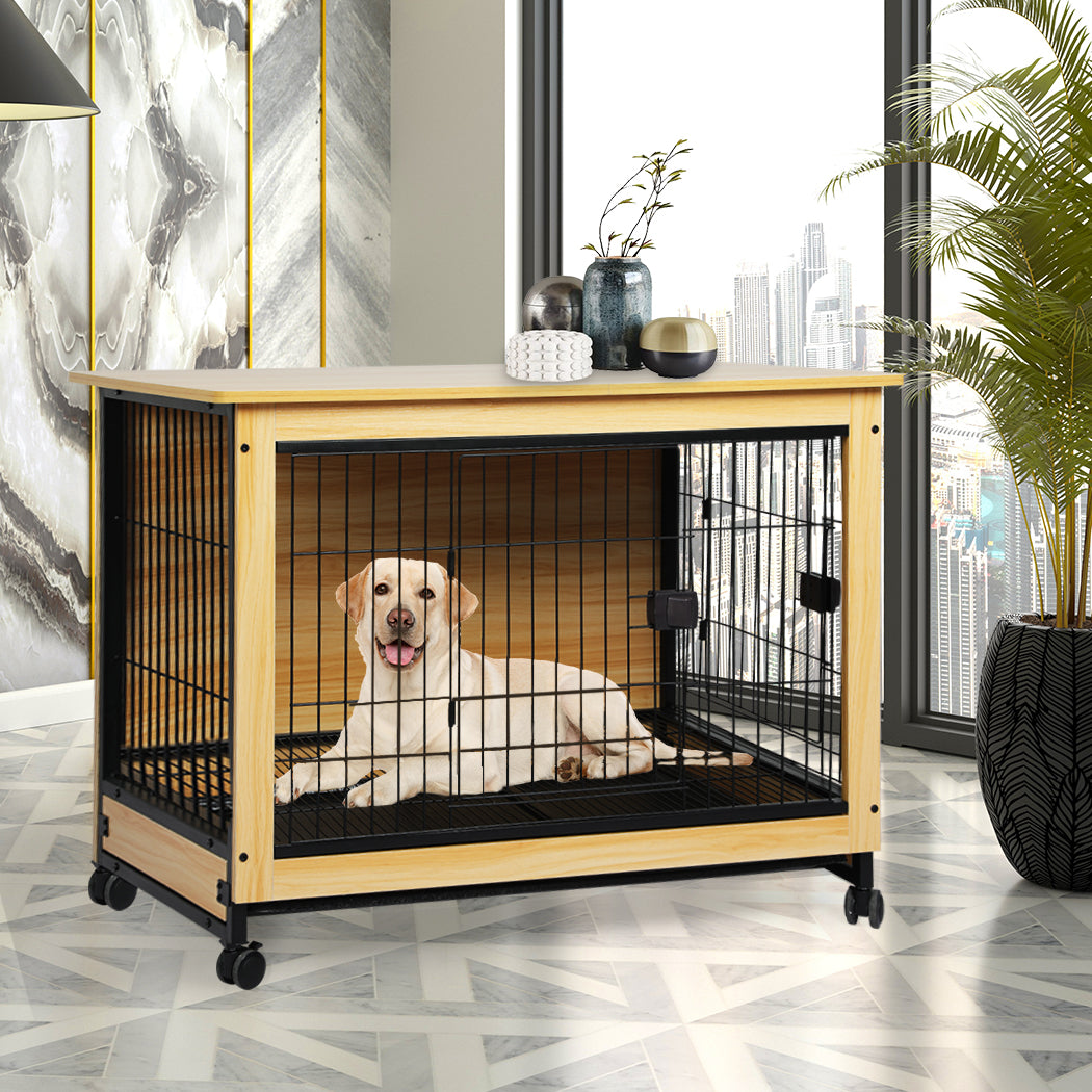 PaWz Wooden Wire Dog Kennel Side End XL X-Large-1942352752659271687