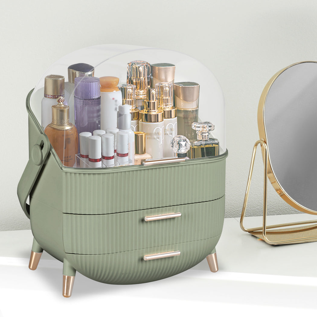Makeup Storage Case Cosmetic Organiser Light Green-1942353092037185543