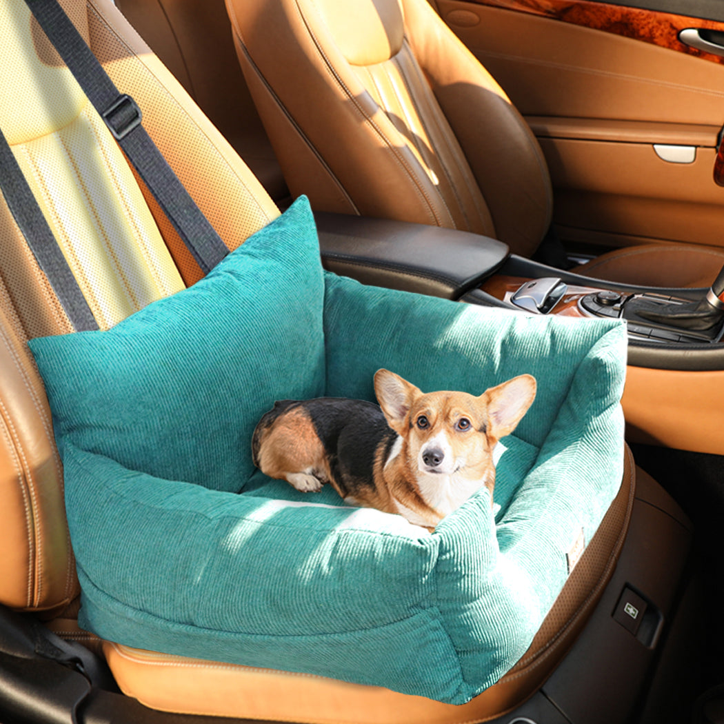 PaWz Pet Car Booster Seat Dog Protector M Green Medium-1942352753359720454