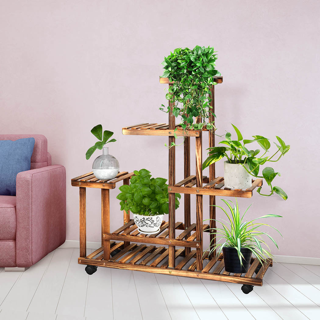 Levede 5-Tier Plant Stand Wood Wooden-1942353761452298247