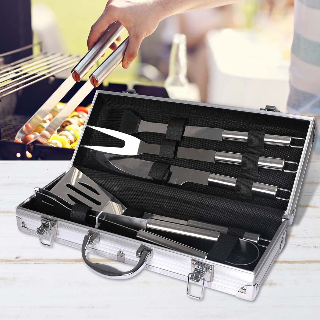 Moyasu 5Pcs BBQ Tool Set Stainless Steel-1942353289194639367