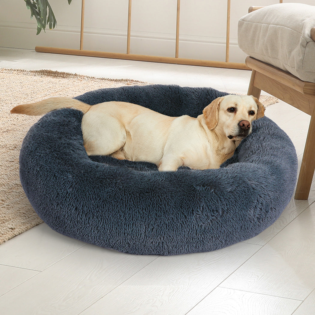 PaWz Pet Bed Cat Dog Donut Nest Calming XXXL Dark Grey XXX-Large-1942353257246625799