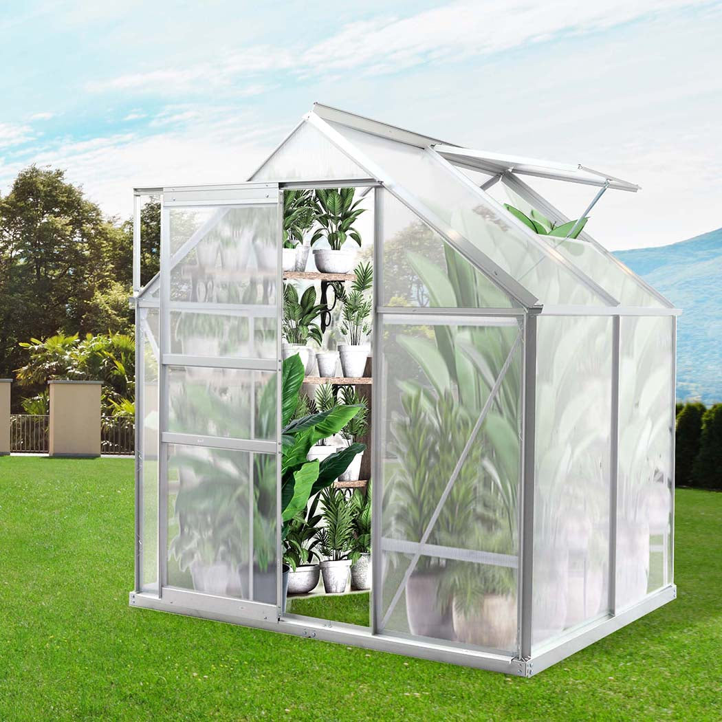Lambu Greenhouse Aluminium Walk In Green-1942353762198884359