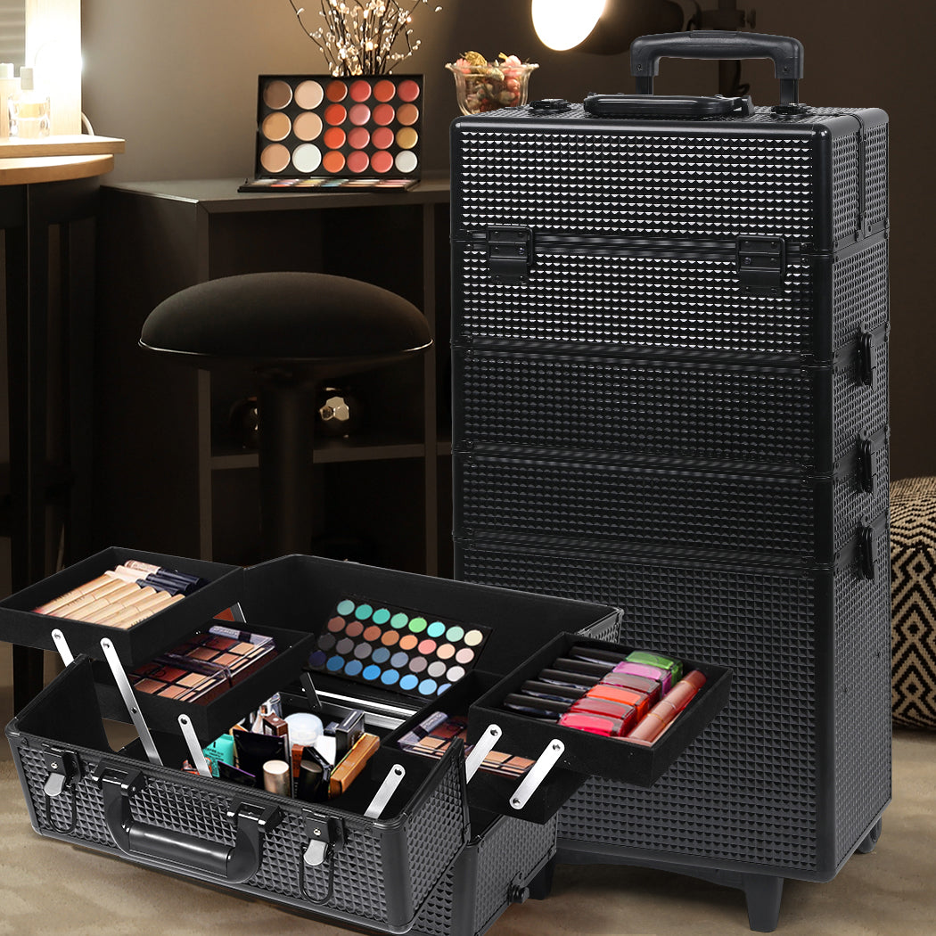 Professional Makeup Case Organizer Box Black-1942353090313326599