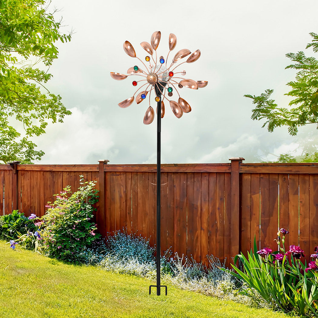 Garden Windmill Solar Light Wind Spinner-1942353775662600199