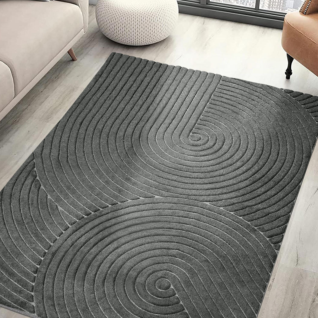 Marlow Floor Rug Soft Polyester Carpet Non Slip Plush Shaggy Rugs Geometric-1942353628157317127