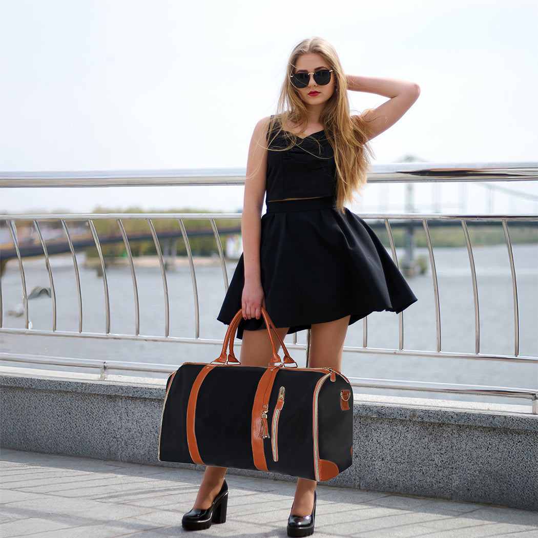 Slimbridge Garment Bags 2 in 1 Hanging Suit Bag Black-1942353691034128391